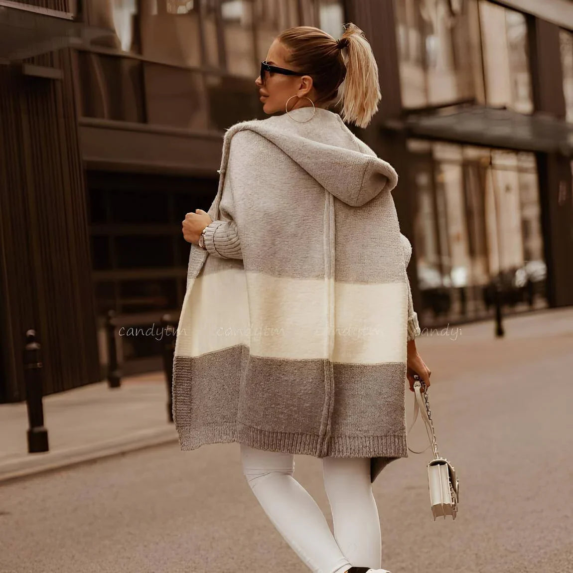 The Aspen Colourblock Knit Coatigan