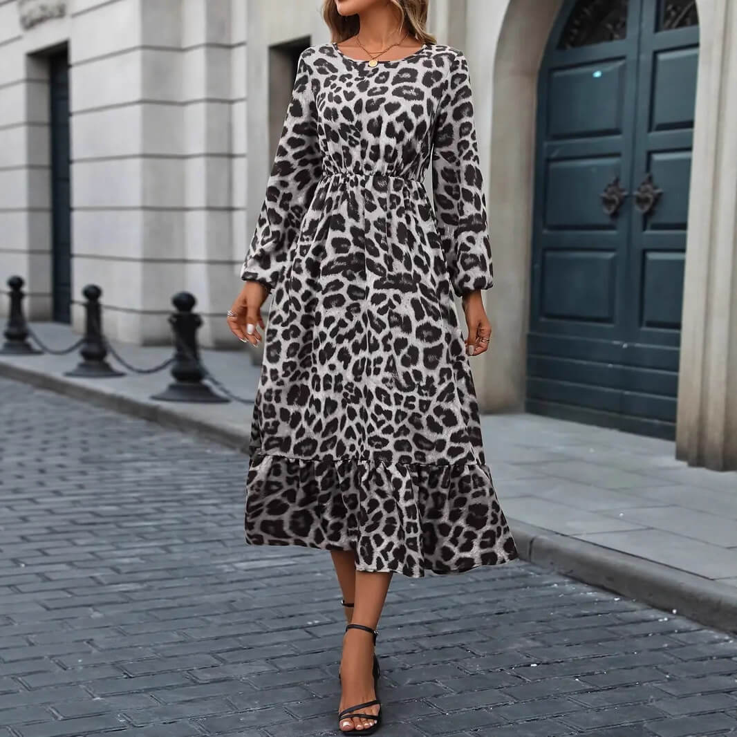 The Kensington Leopard Print Midi Dress