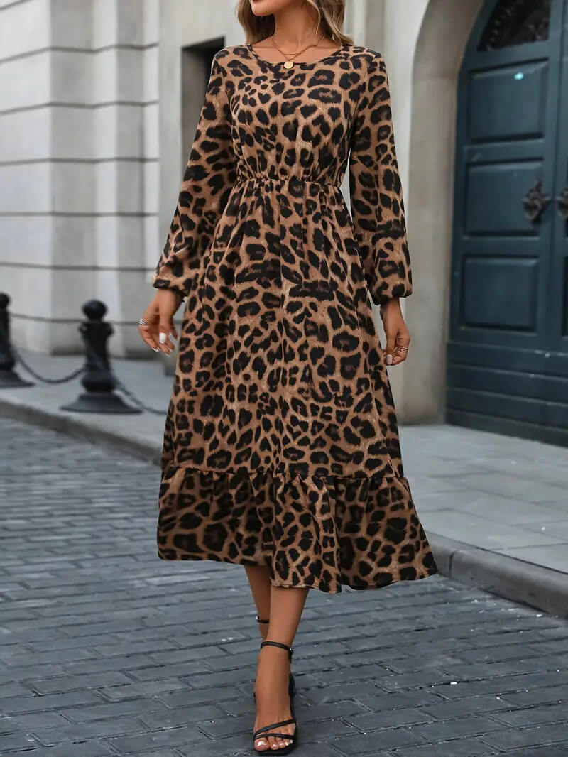 The Kensington Leopard Print Midi Dress