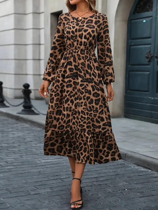 The Kensington Leopard Print Midi Dress