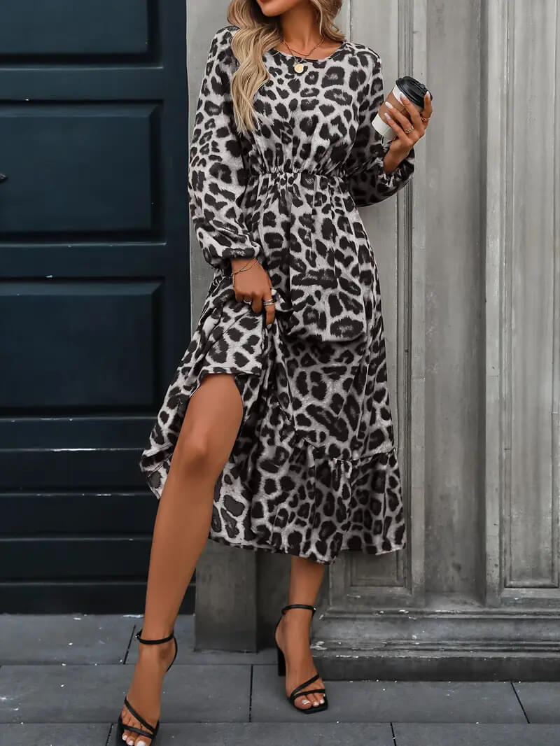 The Kensington Leopard Print Midi Dress