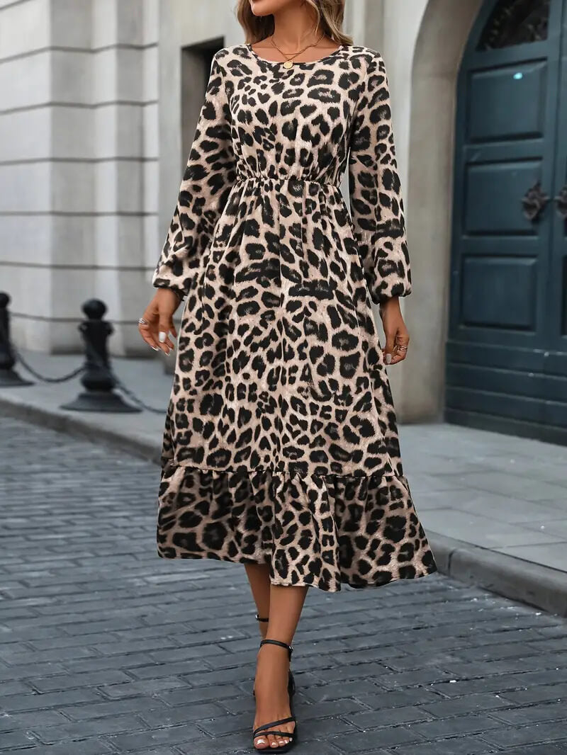 The Kensington Leopard Print Midi Dress
