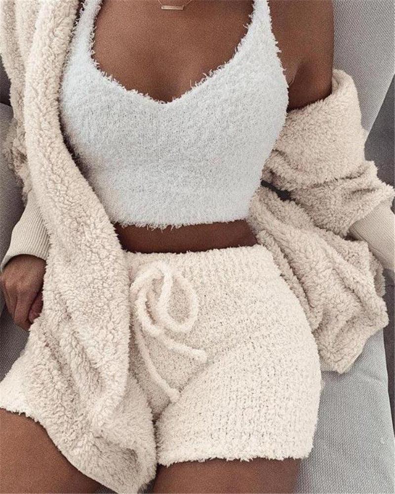 Cozy Fluffy Knit Set (3pcs)