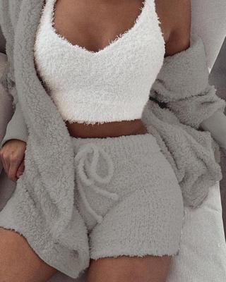Cozy Fluffy Knit Set (3pcs)